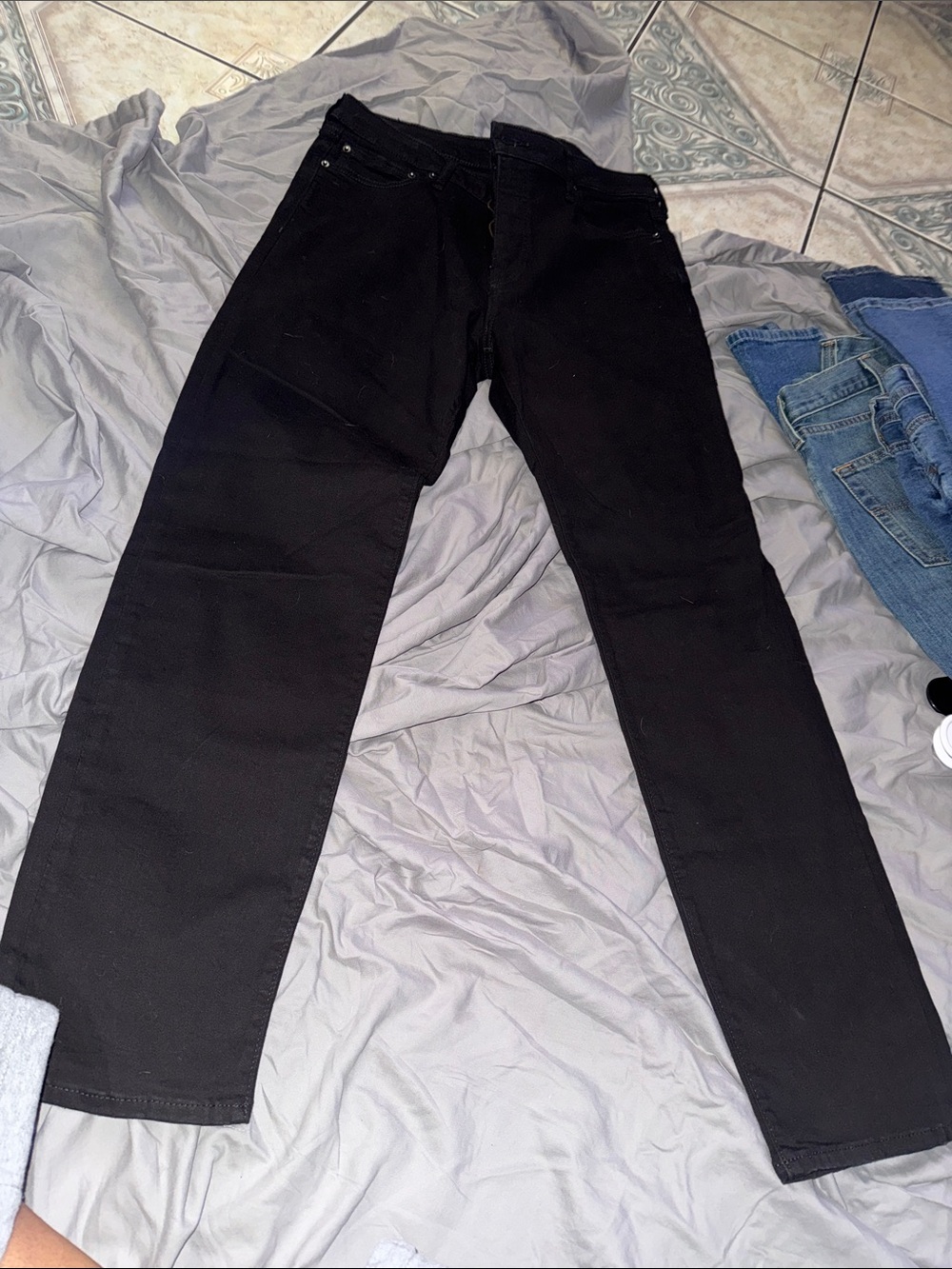 Express Men's Straight Black Jeans